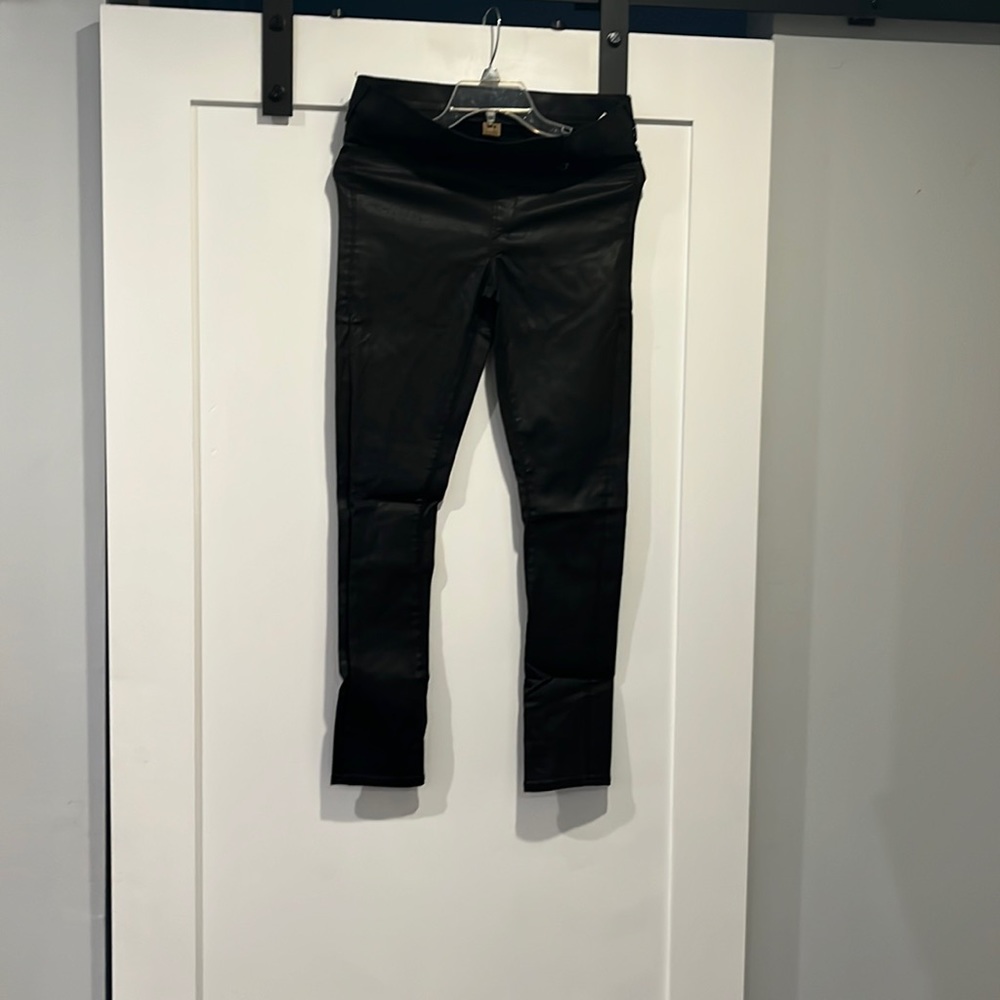 Shiny black pants